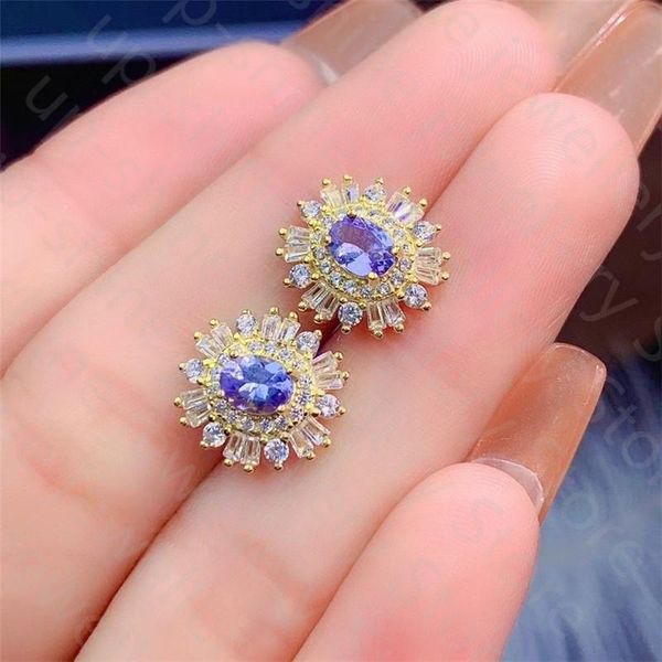 stud the 925 silver inlaid natural tanzanite earrings are simple and elegant, gem size 4*5mm, Golden;silver
stud the 925 silver inlaid natural tanzanite earrings are simple and elegant, gem size 4*5mm, Golden;silver
