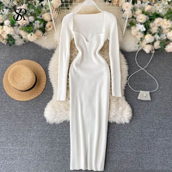 autumn women knitted dress square collar fashion korean elastic slim vestidos winter knit chic bodycon sweater dress, Black;gray
autumn women knitted dress square collar fashion korean elastic slim vestidos winter knit chic bodycon sweater dress, Black;gray