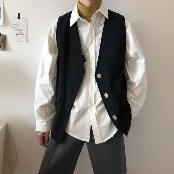 men's vests 2021 fashion trend casual work jacket vest gilet sleeveless motorcycle outerwear black/grey color coats plus size m-xl, Black;white
men's vests 2021 fashion trend casual work jacket vest gilet sleeveless motorcycle outerwear black/grey color coats plus size m-xl, Black;white