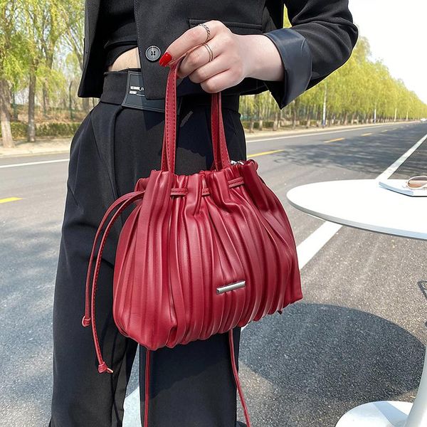 evening bags fashion shoulder bag crossbody pleated bucket pu leather women casual stylish japanese handbag
evening bags fashion shoulder bag crossbody pleated bucket pu leather women casual stylish japanese handbag