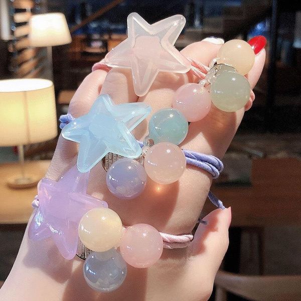beautiful fresh colorful jelly five-pointed star beads rubber band hair rope headwear sweet girl children's hair accessories, Slivery;white
beautiful fresh colorful jelly five-pointed star beads rubber band hair rope headwear sweet girl children's hair accessories, Slivery;white
