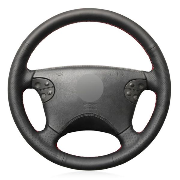 steering wheel covers black pu faux leather hand-stitched car cover for - w210 e-class e320 2000 2001 2002
steering wheel covers black pu faux leather hand-stitched car cover for - w210 e-class e320 2000 2001 2002