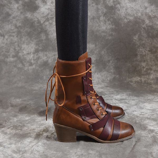 2022 new women winter outdoor lace-up ankle boots ladies square heel pu boot plus size 35-43 casual booties woman zapatos mujer, Black
2022 new women winter outdoor lace-up ankle boots ladies square heel pu boot plus size 35-43 casual booties woman zapatos mujer, Black