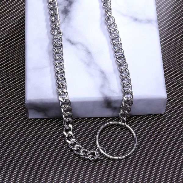 pendant necklaces goth punk necklace clavicle chain circle for women jewelry thick choker gift, Silver
pendant necklaces goth punk necklace clavicle chain circle for women jewelry thick choker gift, Silver