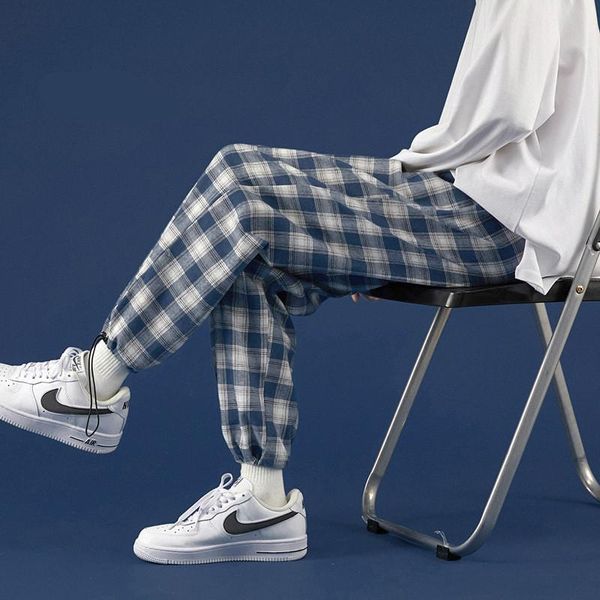 men's pants plaid men loose oversized wide leg baggy ins vintage teens straight trousers breathable hip hop casual elastic pant, Black
men's pants plaid men loose oversized wide leg baggy ins vintage teens straight trousers breathable hip hop casual elastic pant, Black