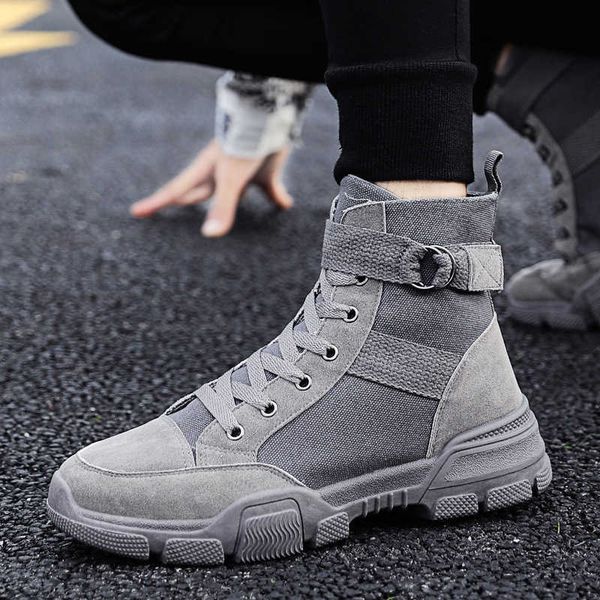 men's outdoor autumn and winter martin boots canvas work clothes military combat soldiers high men's shoes desert tide, Black
men's outdoor autumn and winter martin boots canvas work clothes military combat soldiers high men's shoes desert tide, Black