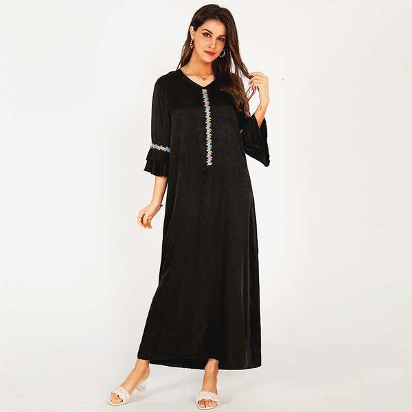 casual dresses summer women long black vintage v-neck hemmed ruffle half sleeves bohemia loose fashion solid color ankle es bcwt, Black;gray
casual dresses summer women long black vintage v-neck hemmed ruffle half sleeves bohemia loose fashion solid color ankle es bcwt, Black;gray