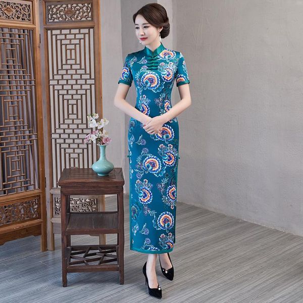 ethnic clothing lady vintage chinese tradition dress exquisite print elegant mandarin collar long cheongsam slim short sleeve novelty q, Red
ethnic clothing lady vintage chinese tradition dress exquisite print elegant mandarin collar long cheongsam slim short sleeve novelty q, Red