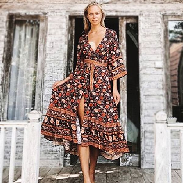 2021 new wrap brown rose midi rayon floral print v-neck beach wear gypsy women dress bohemia dresses rpqu, White
2021 new wrap brown rose midi rayon floral print v-neck beach wear gypsy women dress bohemia dresses rpqu, White