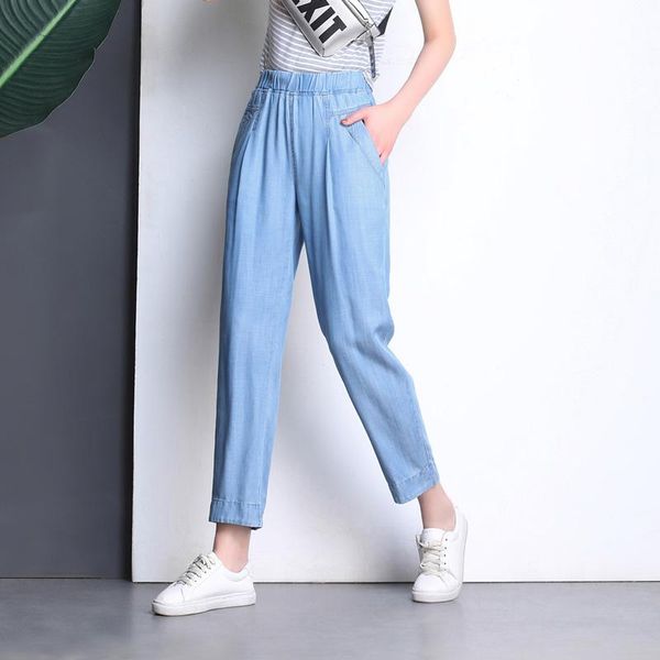 women's pants & capris women tencel jeans high waist female elastic plus size casual washed denim loose pencil, Black;white
women's pants & capris women tencel jeans high waist female elastic plus size casual washed denim loose pencil, Black;white