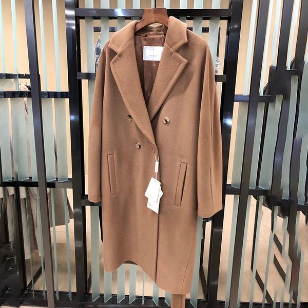 women's wool & blends cashmere coat female right version brief paragraph small locke 101801 camel hair profile loose women winter 2021, Black
women's wool & blends cashmere coat female right version brief paragraph small locke 101801 camel hair profile loose women winter 2021, Black