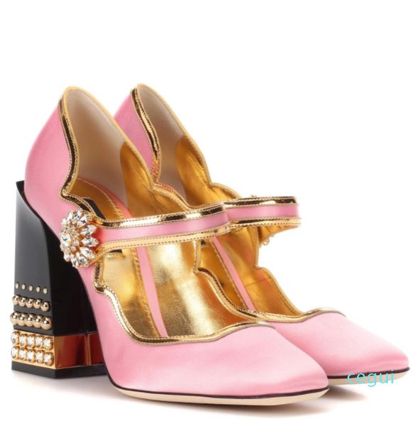 2021 satin leather chunky high heels gold bordered diamond round toes colourful diamond pumps dress shoes party wedding pink, Black
2021 satin leather chunky high heels gold bordered diamond round toes colourful diamond pumps dress shoes party wedding pink, Black