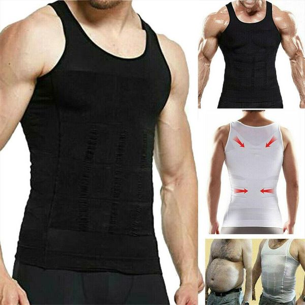fashion mens slimming body shaper gynecomastia vest shirt tank compression corset plus size, White;black
fashion mens slimming body shaper gynecomastia vest shirt tank compression corset plus size, White;black