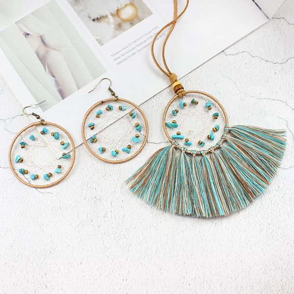 pendant necklaces dreamcatcher string of natural stone wooden beads color tassel necklace suit bohemian style simple fashion, Silver
pendant necklaces dreamcatcher string of natural stone wooden beads color tassel necklace suit bohemian style simple fashion, Silver