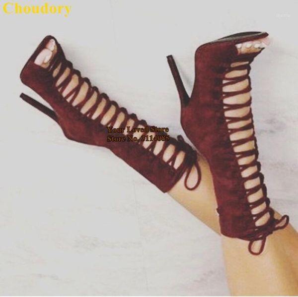 boots choudory bungurdy suede lace up mid-calf thin high heel open toe wine red black pumps cross strappy tied middle shoe1
boots choudory bungurdy suede lace up mid-calf thin high heel open toe wine red black pumps cross strappy tied middle shoe1