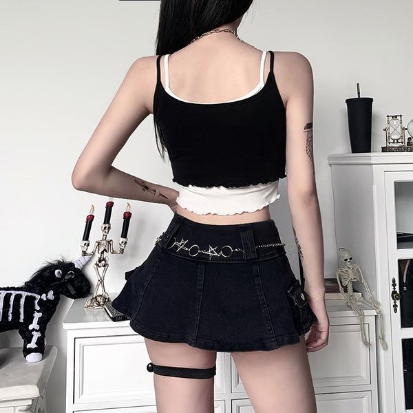 streetwear slim patchwork fake 2 piece camisole gothic women butterfly diamonds tank female punk casual, White
streetwear slim patchwork fake 2 piece camisole gothic women butterfly diamonds tank female punk casual, White