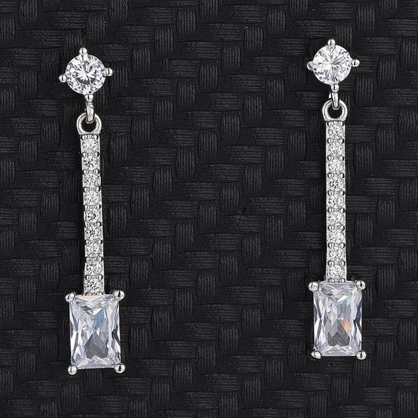 stud 925 sterling silver earrings simple square stone long tassel inlaid zirconia ear wire temperament female models jewelry, Golden;silver
stud 925 sterling silver earrings simple square stone long tassel inlaid zirconia ear wire temperament female models jewelry, Golden;silver