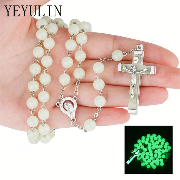 chokers 8mm luminous acrylic bead rosary pendant necklace alloy cross virgin mary centrepieces christian catholic religious jewelry gift, Golden;silver
chokers 8mm luminous acrylic bead rosary pendant necklace alloy cross virgin mary centrepieces christian catholic religious jewelry gift, Golden;silver