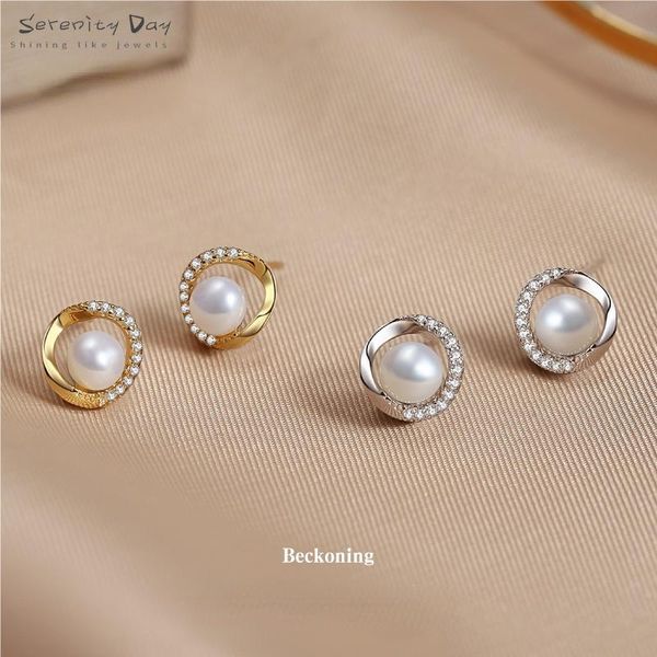 stud serenity day mother of pearl earrings for women s925 sterling silver studs korean female temperament luxury jewelry, Golden;silver
stud serenity day mother of pearl earrings for women s925 sterling silver studs korean female temperament luxury jewelry, Golden;silver