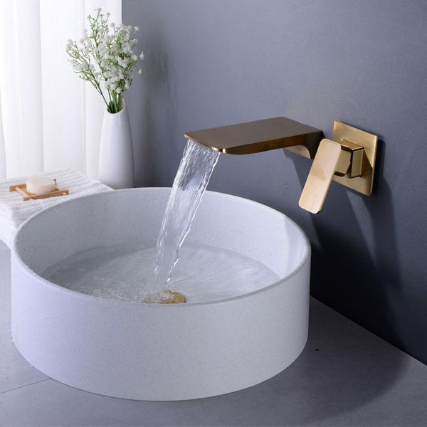 bathroom sink faucets wall mounted waterfall faucet sold brass super luxury basin water & cold black/brushed gold/chrome
bathroom sink faucets wall mounted waterfall faucet sold brass super luxury basin water & cold black/brushed gold/chrome