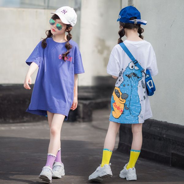 new 2021 t-shirt girls' short summer dress sleeve fashion children's wear, Black;white
new 2021 t-shirt girls' short summer dress sleeve fashion children's wear, Black;white