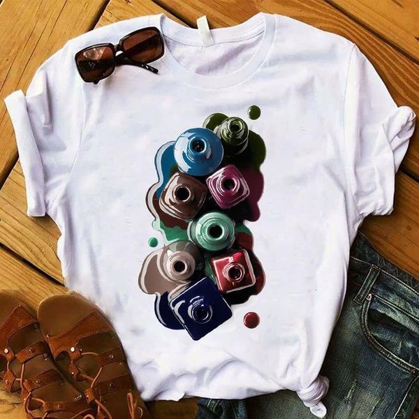 women t womens 2021 cute 90s graphic finger nail 3d short sleeve summer paint tshirt tee shirt female ladies clothes t-shirt, White
women t womens 2021 cute 90s graphic finger nail 3d short sleeve summer paint tshirt tee shirt female ladies clothes t-shirt, White