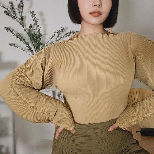women shirt slash neck puff sleeves loose ruffled lady pleated temperament fashion wild, White
women shirt slash neck puff sleeves loose ruffled lady pleated temperament fashion wild, White