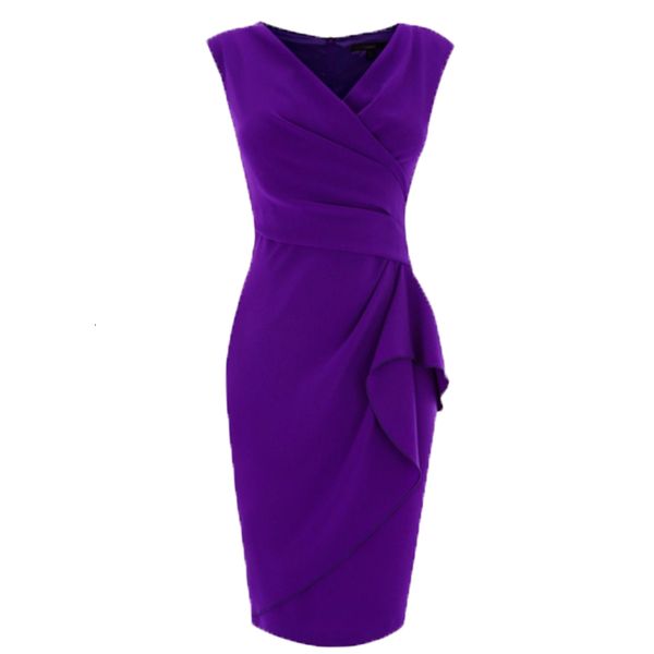 2021 new women elegant v neck summer party sleeveless slim bodycon vintage purple color ruffles midi office lady celebrity vestidos njfx, Black;gray
2021 new women elegant v neck summer party sleeveless slim bodycon vintage purple color ruffles midi office lady celebrity vestidos njfx, Black;gray