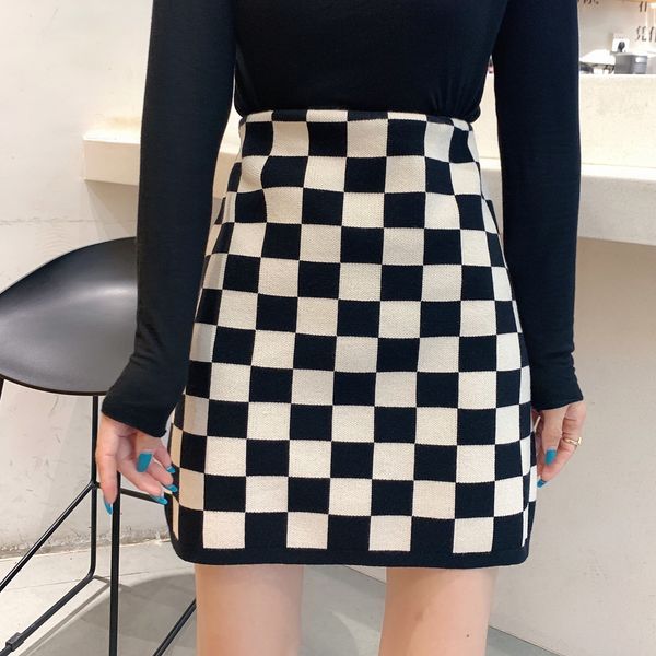 skirts high waist women's chsboard plaid autumn winter 2021 knitted short wrap hip a-shaped skirt is thin, Black
skirts high waist women's chsboard plaid autumn winter 2021 knitted short wrap hip a-shaped skirt is thin, Black