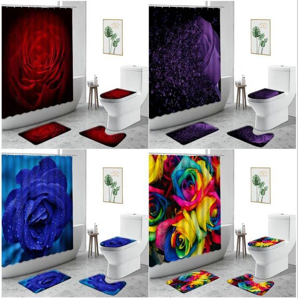 shower curtains 3d colorful rose waterproof fabric curtain bathroom purple flower printed bath screen valentine's day decor set
shower curtains 3d colorful rose waterproof fabric curtain bathroom purple flower printed bath screen valentine's day decor set