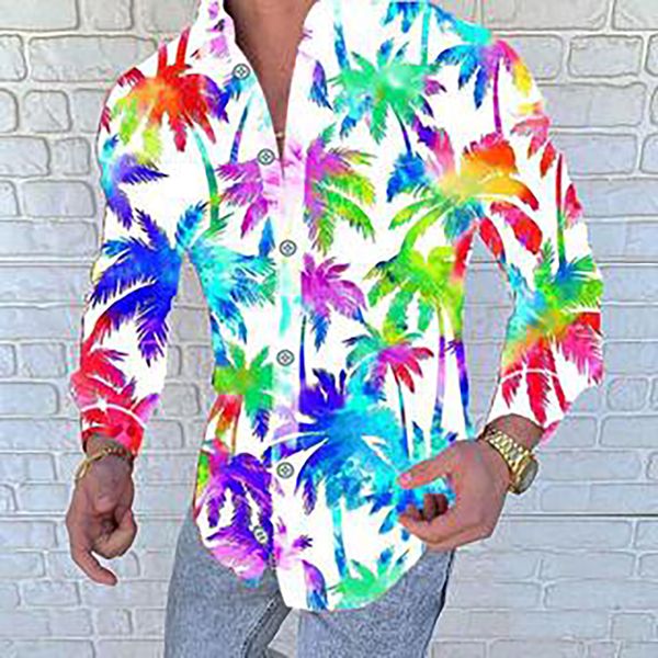 rainbow palm tree abstract pattern dress shirts 3d all over printed hawaiian button up full sleeve summer beach office streetwear men clothi, White;black
rainbow palm tree abstract pattern dress shirts 3d all over printed hawaiian button up full sleeve summer beach office streetwear men clothi, White;black