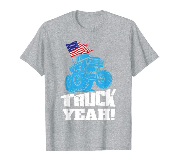 truck shirt - truck yeah - monster truck shirt, White;black