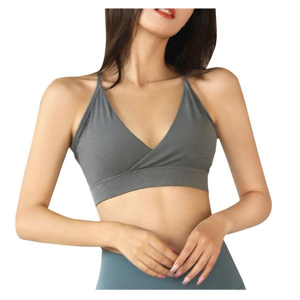 bras for women pure color sports bra deep v tight high elastic yoga sports underwear bralette corset chest strap, Black;white
bras for women pure color sports bra deep v tight high elastic yoga sports underwear bralette corset chest strap, Black;white