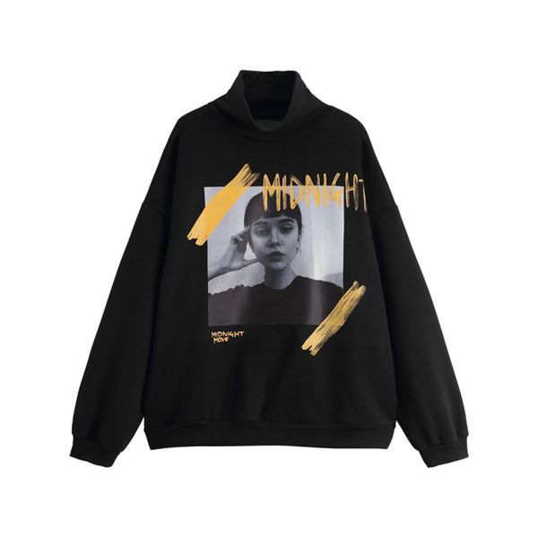 2021 autumn new harajuku style casual high neck personalized printing loose plus fleece hoodie women hd4y, Black
2021 autumn new harajuku style casual high neck personalized printing loose plus fleece hoodie women hd4y, Black