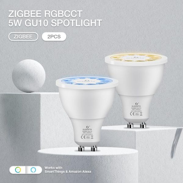 smart home control gledopto 2pcs spot light zigbee 5w gu10 rgbcct dimmable spotlight hub app/voice led bulb ac100-240v
smart home control gledopto 2pcs spot light zigbee 5w gu10 rgbcct dimmable spotlight hub app/voice led bulb ac100-240v