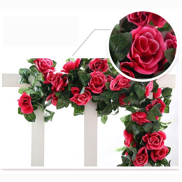 2pcs2.4 meters long 10cm diameter simulation rose vine wall hanging plastic rattan wedding basket rattan chair decoration
2pcs2.4 meters long 10cm diameter simulation rose vine wall hanging plastic rattan wedding basket rattan chair decoration