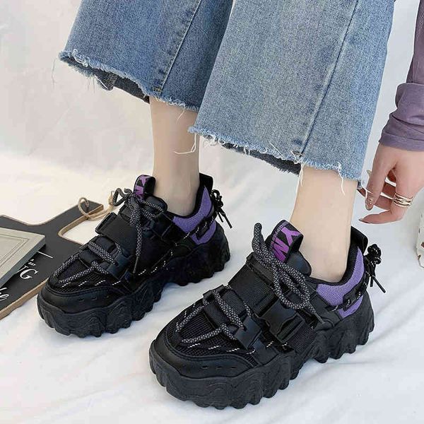 dress shoes rimocy fashion buckle chunky sneakers women 2021 breathable mesh thick sole platform woman lace up running casual 8359, Black
dress shoes rimocy fashion buckle chunky sneakers women 2021 breathable mesh thick sole platform woman lace up running casual 8359, Black