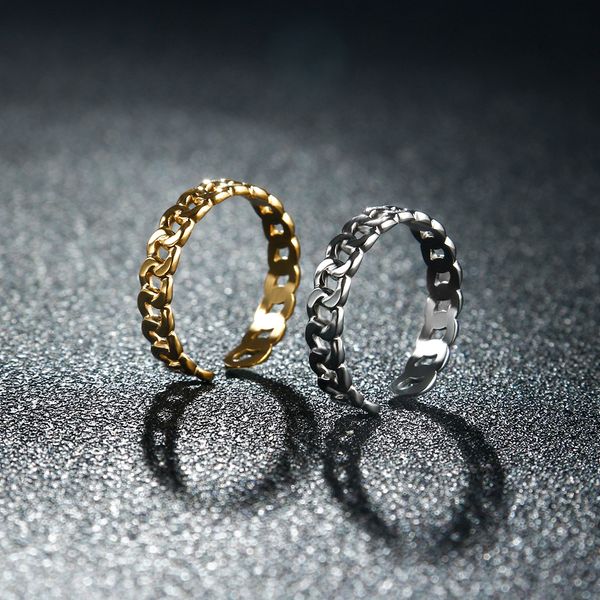 stylish cuban curb chain shape link ring for women men stainless steel 18k gold plated chunky simple gothic jewelry, Silver
stylish cuban curb chain shape link ring for women men stainless steel 18k gold plated chunky simple gothic jewelry, Silver