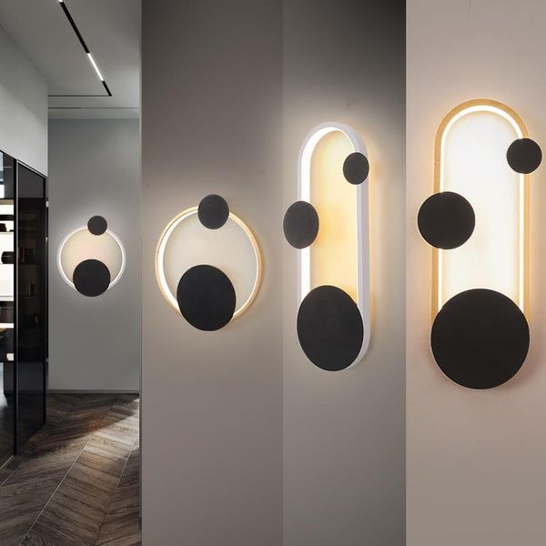 wall lamps modern led white/gold with black indoor lighting for hall bedroom study living room lights fixtures input 90-260v
wall lamps modern led white/gold with black indoor lighting for hall bedroom study living room lights fixtures input 90-260v