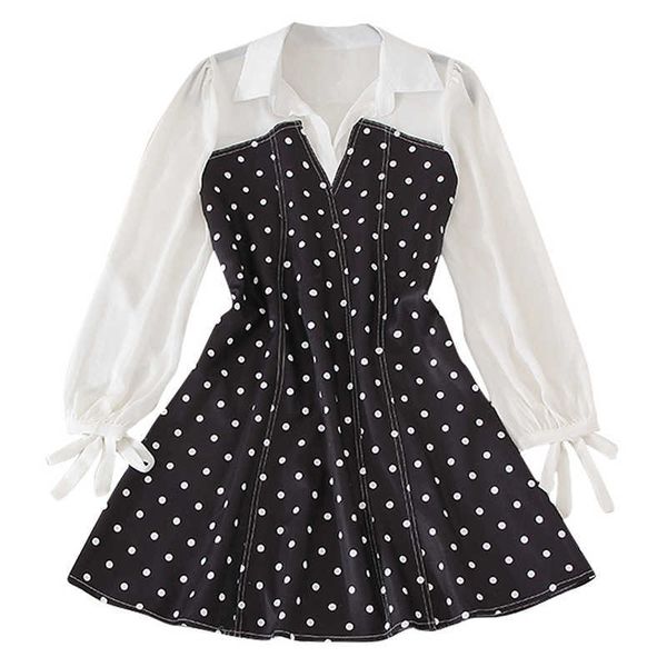 perhaps u black turn down collar polka dot patchwork chiffon long sleeve bow zipper a-line empire mini dress d2575 210529, Black;gray
perhaps u black turn down collar polka dot patchwork chiffon long sleeve bow zipper a-line empire mini dress d2575 210529, Black;gray