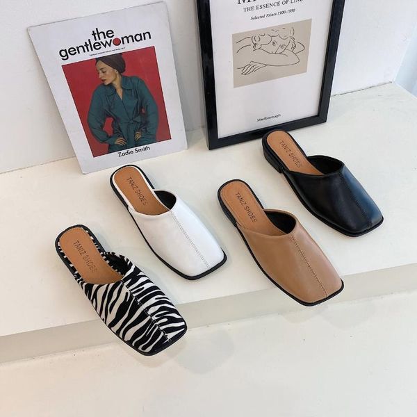 baotou lazy slippers women's shoes 2021 fashion half slippers square heel muller shoes pu outdoor women zapatillas de mujer, Black
baotou lazy slippers women's shoes 2021 fashion half slippers square heel muller shoes pu outdoor women zapatillas de mujer, Black