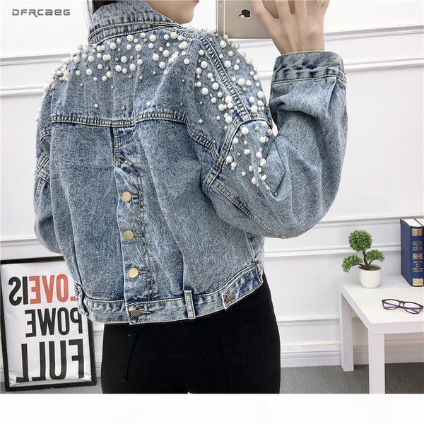 vintage women jean jacket witrh pearls beading 2019 spring long sleeve pockets denim jackets women loose outwear female t5190612, Black;brown
vintage women jean jacket witrh pearls beading 2019 spring long sleeve pockets denim jackets women loose outwear female t5190612, Black;brown