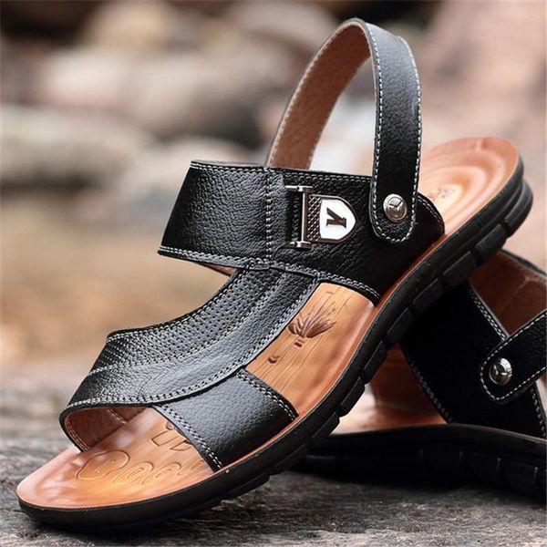 slippers 2021 summer men casual slides fashion comfortable non-slip outdoor leather student beach sandals male shoes, Black
slippers 2021 summer men casual slides fashion comfortable non-slip outdoor leather student beach sandals male shoes, Black