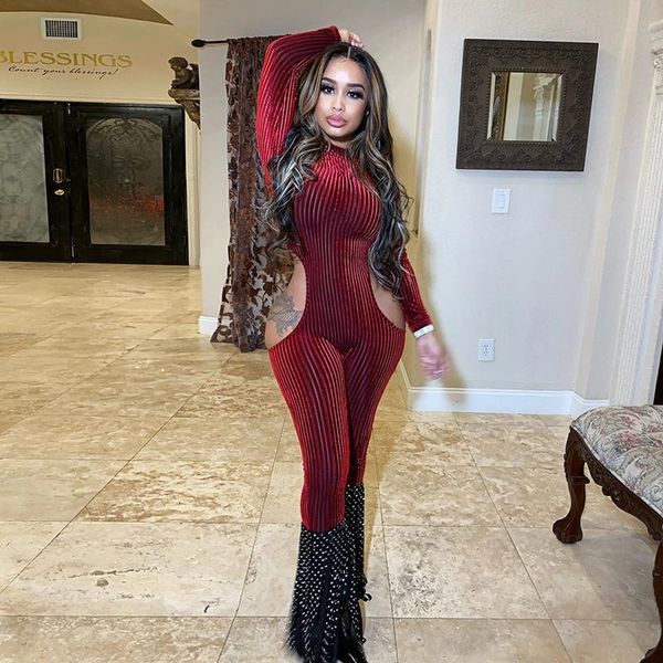 women's jumpsuits & rompers winter long sleeve jumpsuit women hollow out one piece bodycon party bandage womens club outfits, Black;white
women's jumpsuits & rompers winter long sleeve jumpsuit women hollow out one piece bodycon party bandage womens club outfits, Black;white