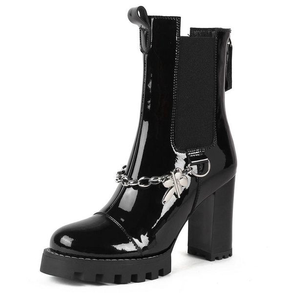 boots fashion women ankle autumn winter genuine leather rouned toe thick high heels back zipper shoes woman officeladies, Black
boots fashion women ankle autumn winter genuine leather rouned toe thick high heels back zipper shoes woman officeladies, Black