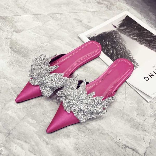 sandals fashion cetim pointed the toe of women luxury sandals flowers strass flip flop muller slippers shoes netherlands tyg4, Black
sandals fashion cetim pointed the toe of women luxury sandals flowers strass flip flop muller slippers shoes netherlands tyg4, Black