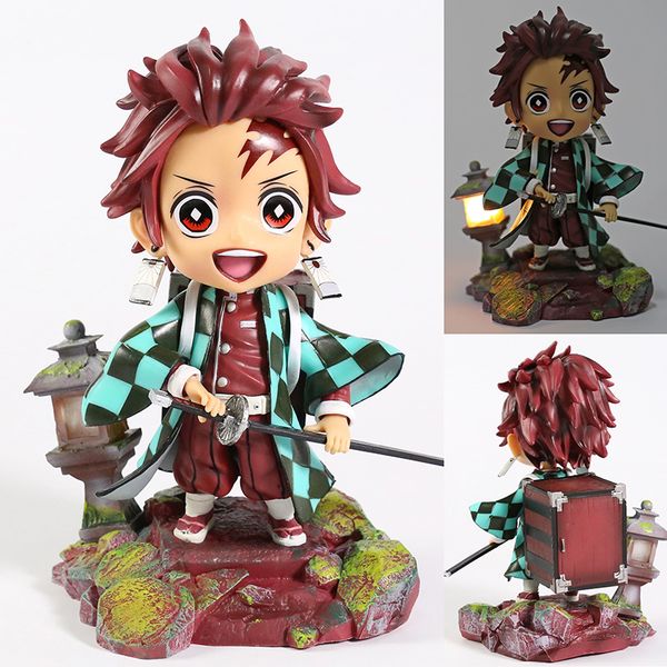 demon slayer kamado tanjirou light up pvc figure toy kimetsu no yaiba statue doll gift