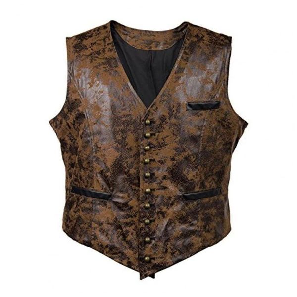 men' tank men waistcoat steampunk v neck sleeveless vintage spring vest for daily wear, White;black
men' tank men waistcoat steampunk v neck sleeveless vintage spring vest for daily wear, White;black