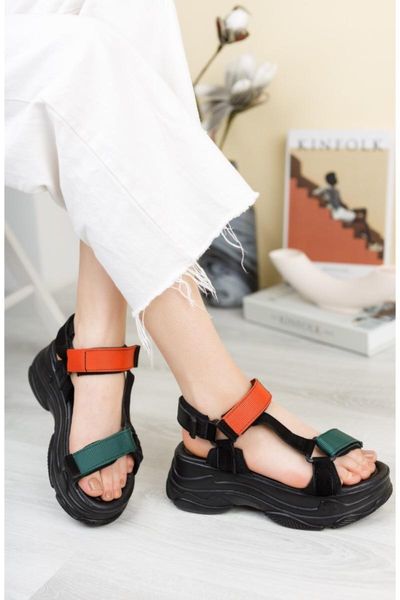 sandals women black orange season thick sole
sandals women black orange season thick sole