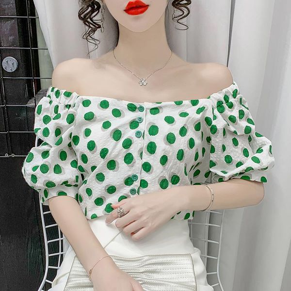 women's blouses & shirts realtime 2021 summer loose show thin foreign gas wave point sweet a word shoulder short sleeve small shirt, White
women's blouses & shirts realtime 2021 summer loose show thin foreign gas wave point sweet a word shoulder short sleeve small shirt, White